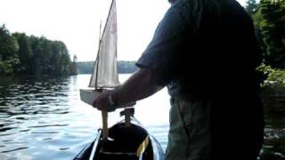 RC sailboat Footy Razor Maiden voyage no wind [upl. by Castara]