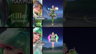 Lunox Elite Skins Nature Harmony Vs Nature’s Harmony mobilelegends lunox skin [upl. by Erodoeht]