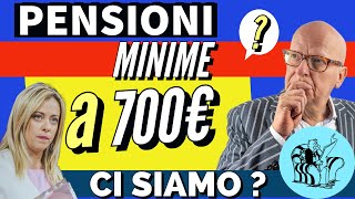 📈 PENSIONI MINIME A 700 EURO❗️Ce la facciamo❓Vicini allaccordo🤝 [upl. by Vescuso]