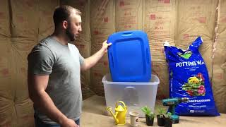 DIY Garden Project Plastic Box Container Garden [upl. by Aciret]