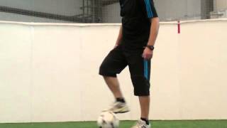 Soccer Juggling Lift Pull Back Hook Behind amp Around Opp Foot [upl. by Perkin]