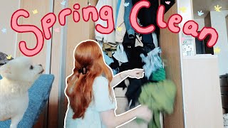 spring cleaning vlog 🌼 sunset picnics tiny seoul apartment closet swap [upl. by Decker]