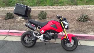 Review on Givi Trekker Outback 42 liter black aluminum top case on Honda Grom [upl. by Riley623]