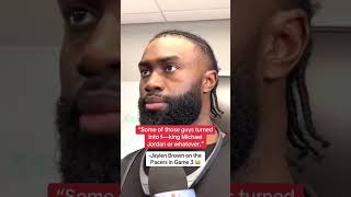 Jaylen Brown couldnt believe what he was seeing 😅 via CelticsCLNSX [upl. by Redan]