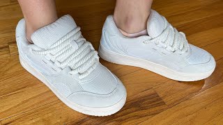 Dream Pairs Chunky Vivi Fashion Sneakers  Try On  Review [upl. by Nylhsoj]