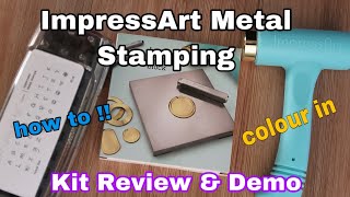 Impressart Metal Stamping  Kit Review amp Demo  making dog tags colouring with enamel marker [upl. by Styles911]