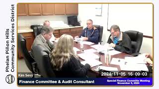 Phelan Piñon Hills CSD Special Finance Committee Meeting  November 5 2024 [upl. by Krigsman]