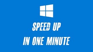 Speed up Windows 10 in ONE MINUTE [upl. by Izzy]