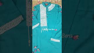 ⭐ Fabric Panjabi Design ⭐ shortvideo handpaintedfabricdesign fabricpaint viralvideo panjabi [upl. by Eyak]