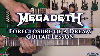 Megadeth  Foreclosure Of A Dream Guitar Lesson [upl. by Ansell963]