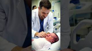 doctor clearing the baby’s mouth and nose for its first breaths newbornbaby cutebaby baby [upl. by Novyad631]