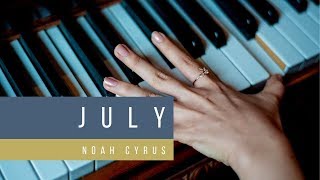 Noah Cyrus  July Piano Cover amp Easy Piano Tutorial [upl. by Biebel]