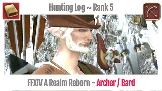 FFXIV Hunting Log Archer Rank 5  A Realm Reborn [upl. by Hazen]