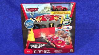 Cars 2 Finish Line Frenzy Game TRU Edition from Mattel DisneyPixar [upl. by Funch394]