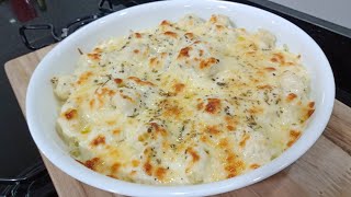 COUVE FLOR GRATINADA  Super prática e deliciosa [upl. by Ettenirt]