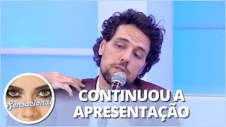 Thiago Arancam recorda acidente em musical “Perdi movimento do braço” [upl. by Gnohp]