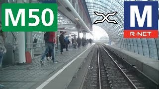 🚇 GVB Rnet Amsterdam Metrolijn 50 Cabinerit Isolatorweg  Gein  Van der Madeweg POV Drivers view [upl. by Amzaj654]