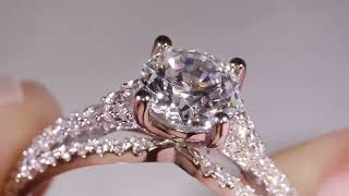 Review HAFEEZ CENTER 14k Mossinite engagement ring 325 [upl. by Aekan]