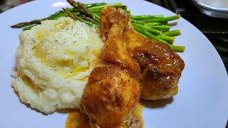 This lazy CHICKEN RECIPE makes falloffthebone drumsticks  the mashed potatoes hack I love [upl. by Ilonka]