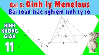 TOÁN CẤP 3TRẮC NGHIỆM HHKG 11 5Định lý Menelaus và ứng dụng tính tỷ số trong hhkg 11 [upl. by Anora894]