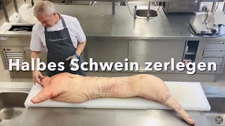 Halbes Schwein zerlegen Schweinezerlegung [upl. by Tayib]