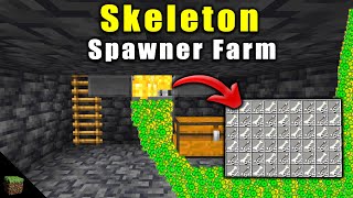 EASIEST 120 Skeleton Spawner Farm for Minecraft Bedrock [upl. by Patrizius]