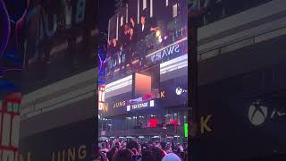 JungKook  Standing Next to You  TSX Times Square fan cambts jungkook btsarmy [upl. by Arzed]