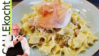 Tagliatelle mit Parmaschinken Feigen und Pistazien Bestes Rezept [upl. by Adabelle237]