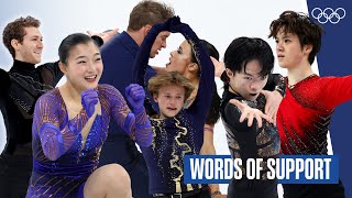 Words of encouragement from figure skaters to Youth Olympians at Gangwon 2024 ⛸️ [upl. by Hoy]