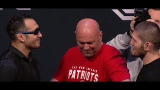 Tony Ferguson vs Khabib Nurmagomedov Staredown l UFC 223 [upl. by Ainaznat]