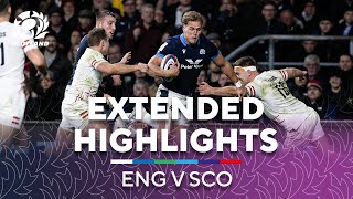 EXTENDED HIGHLIGHTS  Scotland Claim a Third Successive Calcutta Cup  England v Scotland [upl. by Creath108]