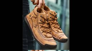 Menico Men Hand Stitching Vintage Microfiber Leather Lace Up Comfy Soft Ankle Boots [upl. by Willabella]