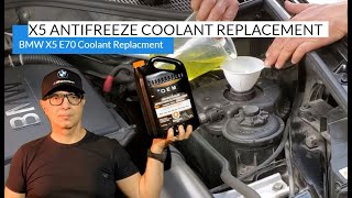 X5 Antifreeze Coolant Replacement  BMW X5 Antifreeze Coolant Replacement DIY Tutorial [upl. by Ynttirb359]