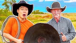 Uncle Roger Learn INSANE Cowboy Cooking ft CowboyKentRollins [upl. by Etterb]