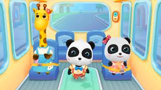 baby panda school bus🚐 🐼cartoon animationgirl36 panda animation bus [upl. by Jamel]