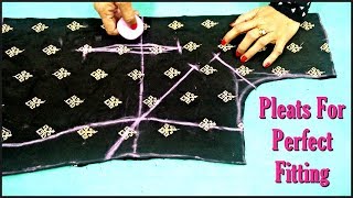 Very easy method on how to insert pleats for perfect fitting of kurti  कमीज़ में pleats कैसे डालें [upl. by Hermes481]