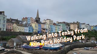 A walk from Kiln Park Holiday Centre to Tenby across the beach What a lovely little place Tenby is [upl. by Ynohtnacram]