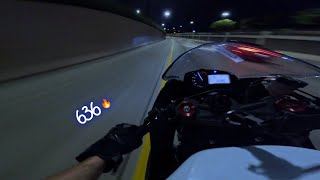 zx6r and R6 on limit at night [upl. by Mccullough]