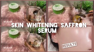 Skin whitening Saffron  Alovera serum  Get flawless skin  brightening at home beautylab [upl. by Yelrebmyk736]