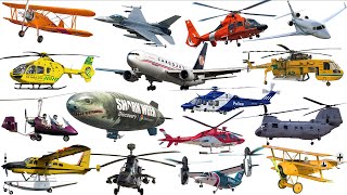 Aircraft Compilation  Airplanes for Children  Picture Show  Fun amp Educational Learning Video [upl. by Sheffie]