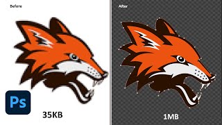 Remove White Background from logo and convert into vector in photoshop [upl. by Anis]