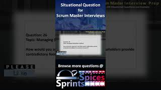 Scrum Master  SM Interview Question 26 of 200 scrummasterinterview scrummaster agileinterview [upl. by Esnofla]