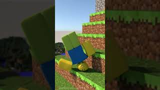 Roblox Noob vs Minecraft Steve Softbody simulation Shorts [upl. by Osei]