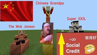 Chinese Grandpa Singing Ching Cheng Hanji \\ Minecraft NPC Gameplay📈 [upl. by Parsons]