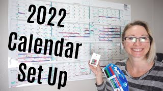 2022 Yearly Dry Erase Wall Calendar Setup  Plan With Me [upl. by Godding425]