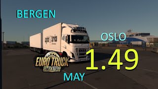 ETS2 1 49 Bergen  Oslo Rigid Volvo FH16 600 scssoftware eurotrucksimulator2 [upl. by Ardnaet]