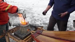 Steelmaking in a small furnace [upl. by Eedia]