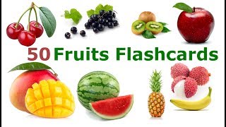 Learn Fruits Flashcards For Kids [upl. by Noryk]