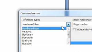 How to insert Cross References in Word 2007 [upl. by Solenne]