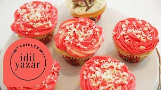 Vanilyalı Cupcake Tarifi  İdil Yazar  Yemek Tarifleri  Vanilla Cupcake Recipe [upl. by Mueller997]